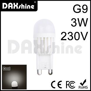 DAXSHINE LED G9 3W AC230V Cool White 6000-6500K 210-230lm   